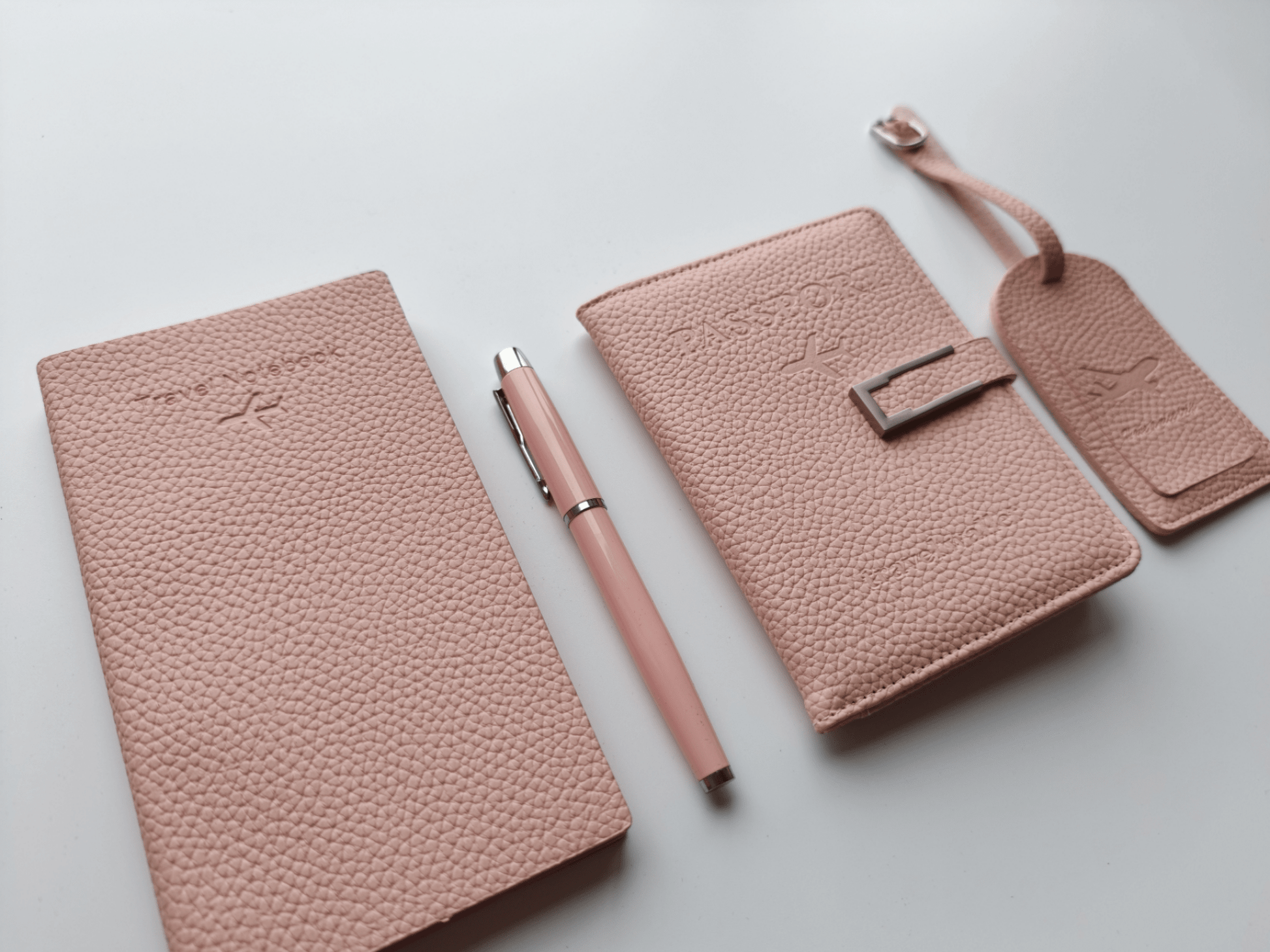 Blush Pink – Elegant Travel Gift Set - Golden Line Box