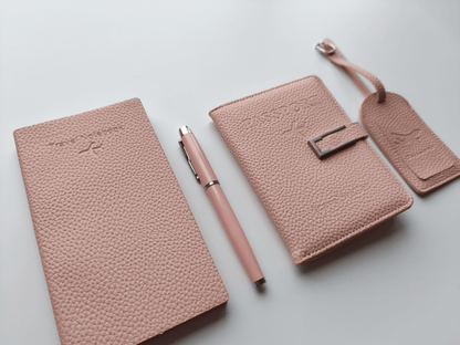 Blush Pink – Elegant Travel Gift Set - Golden Line Box