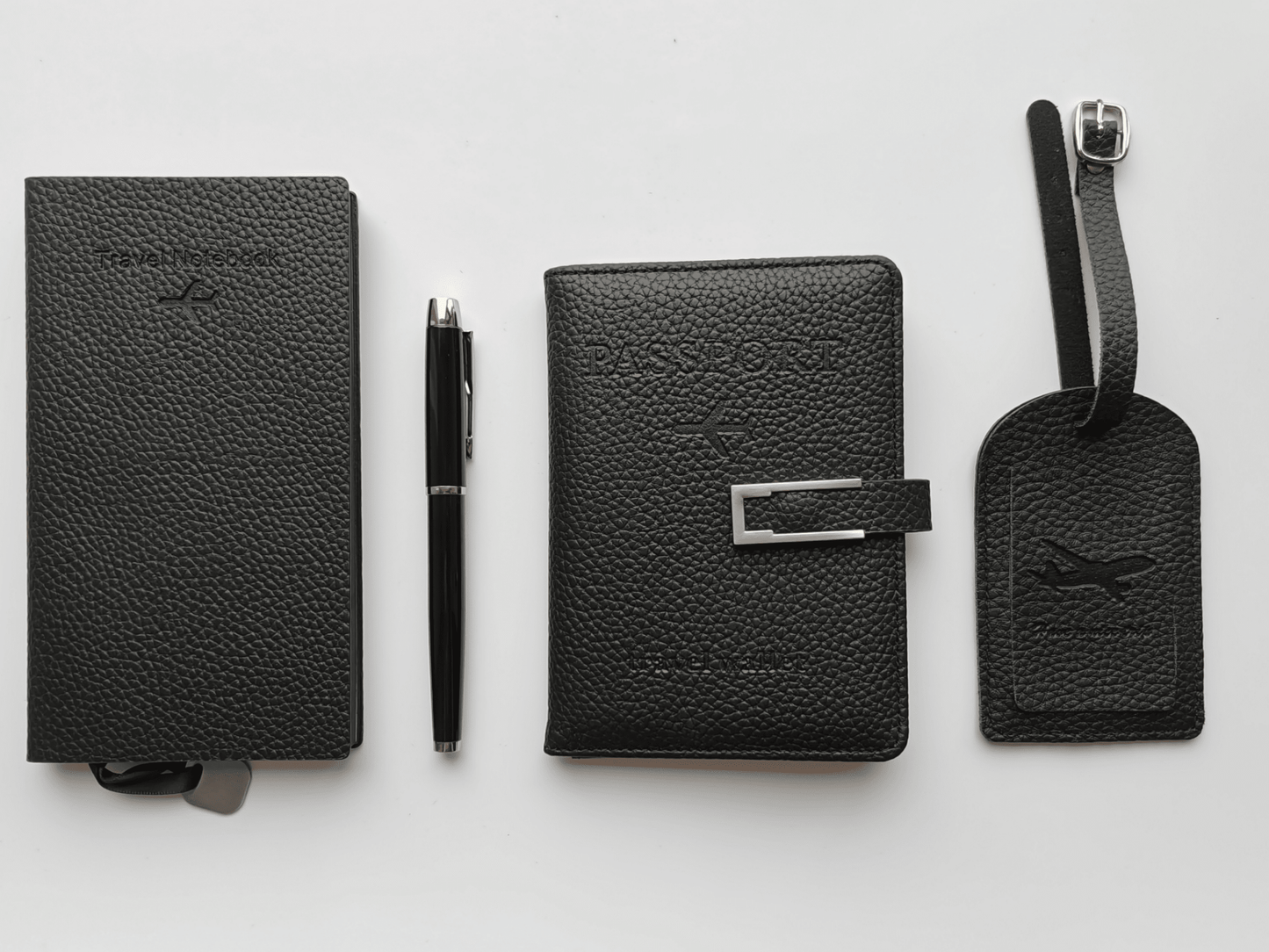 Classic Black – Elegant Travel Gift Set - Golden Line Box