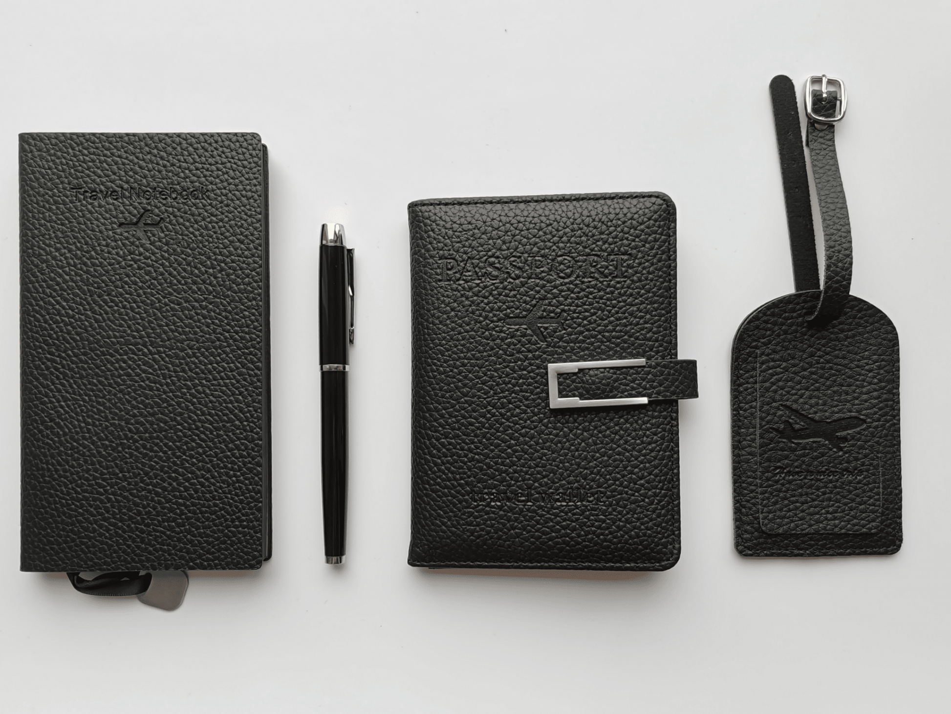 Classic Black – Elegant Travel Gift Set - Golden Line Box