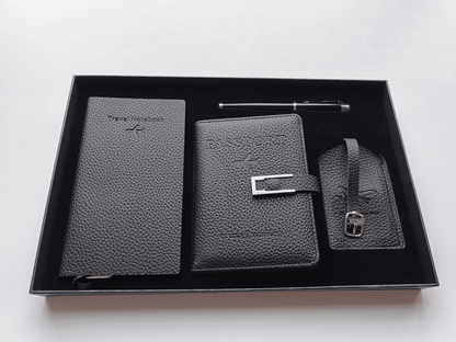 Classic Black – Elegant Travel Gift Set - Golden Line Box
