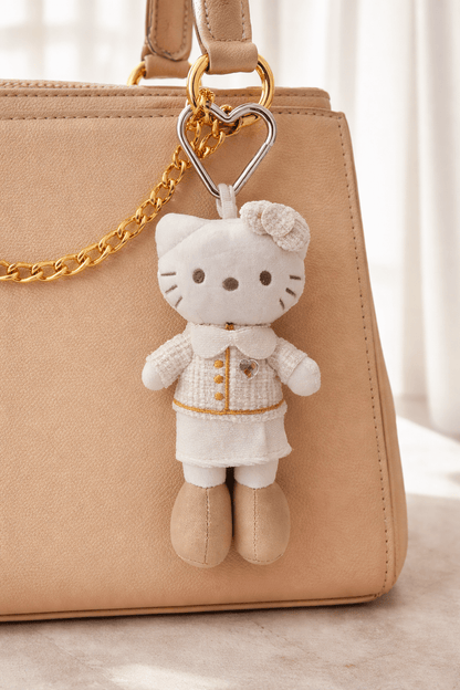 Elegant Bag Charm Chic Kitty, Keychains - Golden Line Box