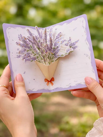Floral Greeting Cards - Flower Bouquet - Golden Line Box